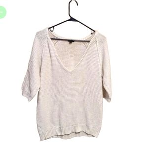 Ann Taylor Loose Knit V-Neck Sweater Size Medium